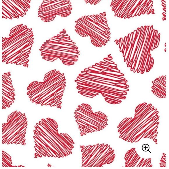 NEW IBKUL Scribble Hearts Print Long Sleeve Top - Red & White - Size Large RARE - Picture 4 of 12